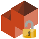 box,lock,open icon