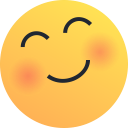 blush, emoji, emot, happy, joy, love, reaction svg vector icon