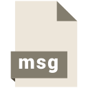 document, extension, file, format, msg svg vector icon