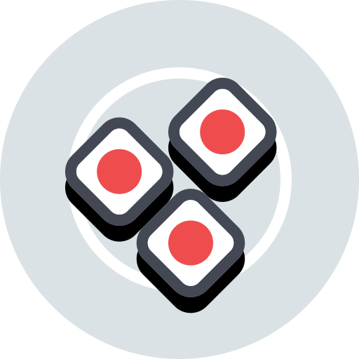Plate Sushi svg vector icon