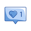 heart, love, one, one like svg vector icon