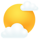 clouds, sun, weather icon