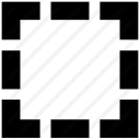 box, cut, dashed, drop zone, line, selection, square icon