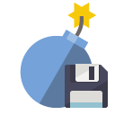 bomb,diskette icon