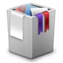 full, grey, recycle bin, trash icon