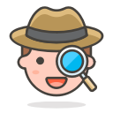 2, detective svg vector icon
