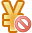 delete, money, yen icon