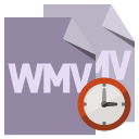 file,format,wmv,clock icon