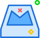 brand, logo, mailbox, network, social svg vector icon