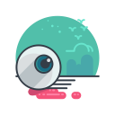 eyeball, halloween, holiday, scary, spooky svg vector icon