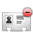 vcard,delete,del,remove,business card,profile icon