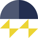 electric, lightning, storm svg vector icon