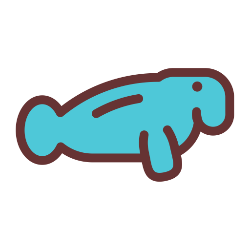Manatee svg vector icon