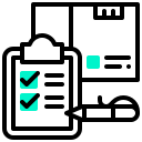 box, checklist, export, management, package, pen, report svg vector icon
