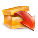 arrow, box icon