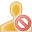 user,yellow,delete,del,remove,account,profile,people,human icon
