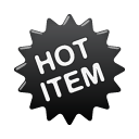 label,black,hot icon