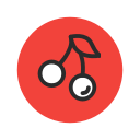 cherry, fresh, fruit, red, vegetable, vegetarian svg vector icon