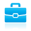 blue, briefcase icon
