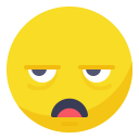 bored, dull, sleepy, smile, smiley, tired, unamazed svg vector icon