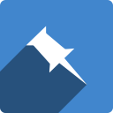 media, pinboard, shadow, social, square svg vector icon