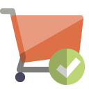 shopping,cart,checkmark icon