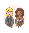 gown, lesbian, suit, wedding svg vector icon