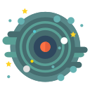andromeda, astronomy, cosmos, galaxy, space, spiral, universe svg vector icon