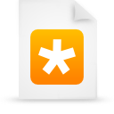 document, file, orange, paper icon