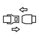 air, airline, airplane, airport, airship, seat belt svg vector icon