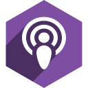 hexagon, media, podcast, shadow, social svg vector icon