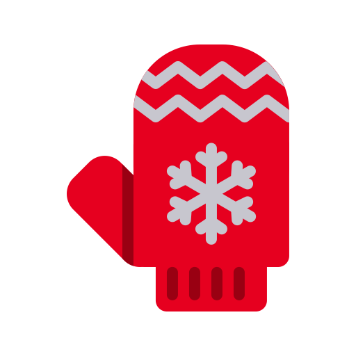 Gloves Christmas svg vector icon