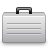 briefcase, metallic icon