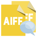 file,format,aiff,speech,bubble icon