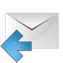 arrow, envelope, left icon