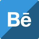 behance, gloss, media, social, square svg vector icon