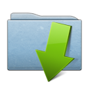 folder,blue,download,descending,fall,decrease,down,descend icon