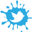 social,media,blot,set,twitter icon