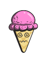cartoon, cone, cream, emoji, ice svg vector icon