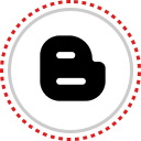 blogger, logo, social svg vector icon