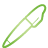 basic, green, pen icon