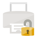 print,lock,open icon