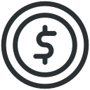 cent, coin, dollar, money svg vector icon
