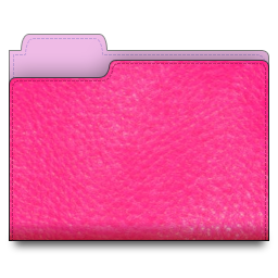 leather,folder,pink icon