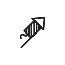chistmas, fireworks, rocket svg vector icon
