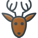 animal, christmas, deer, rudolf svg vector icon
