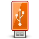 drive,harddisk,usb,orange icon