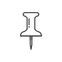 pin, pin it, pinterest, tag svg vector icon