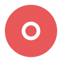 circular, modern, o, orkut, red icon