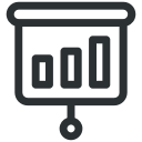 board, business, chart, line, office, presentation svg vector icon